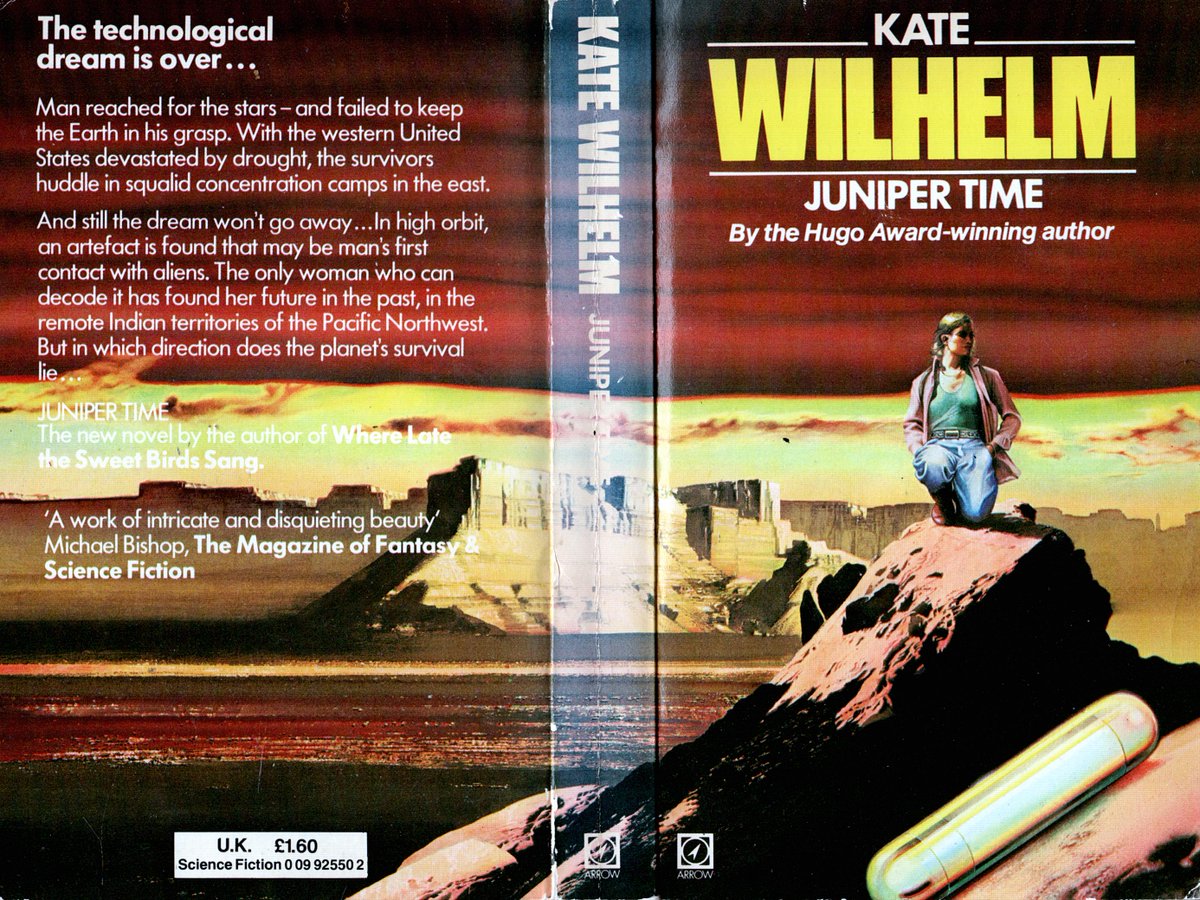 mavmaramis's tweet photo. Kate Wilhelm, Juniper Time, Arrow, 1981. Cover: Geoff Taylor. #KateWilhelm #GeoffTaylor #Arrow @thatsgoodweb @afrocosmist @retroscifiart @doberes https://t.co/Vjn931ypH0