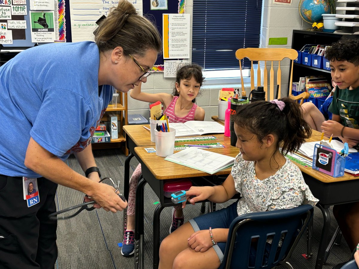 4th graders have been reading about both the literal and figurative heart.  Today, Nurse Capps came in to show us some tools for checking in on our heart.