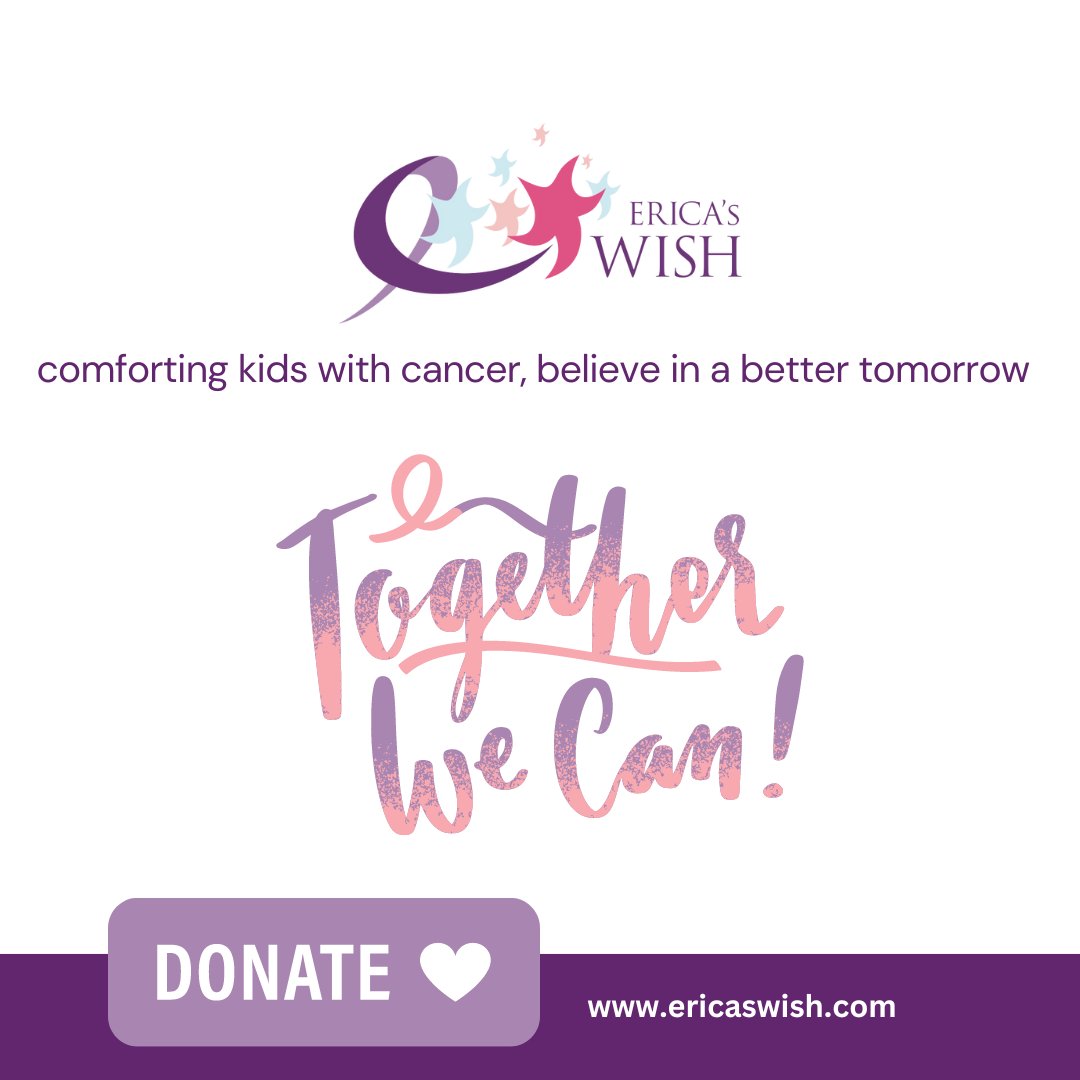 🌟 Join us in bringing warmth and comfort to children battling cancer at SickKids and across Ontario with Erica's Wish. 

Your donation will help us supply more children a warm, cozy blanket to comfort them during their tests and treatments.

➡️   ericaswish.com