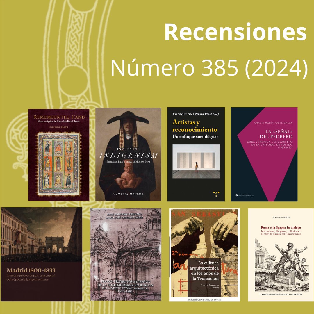 📚 Os invitamos a acercaros a algunas de las novedades editoriales de la mano de nuestra sección de recensiones:

archivoespañoldearte.revistas.csic.es/index.php/aea/…