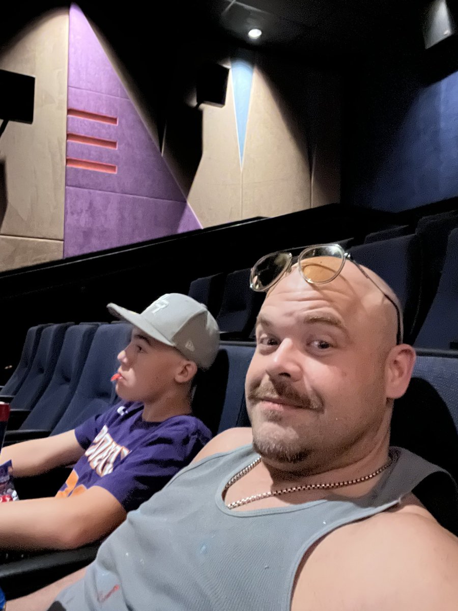 Dad flex !! Take my son to the movies 🎥 get sick eating junk food !! 🤢🤮🤮 can’t hang anymore lol