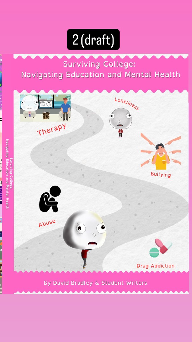 BIGHEADBOB's tweet image. Please vote for the upcoming book cover of "Surviving College: Navigating Education and Mental Health" 

COMMENT 1, 2, 3, or 4? #author #bookwriting #WritingCommunity #wip #wipart