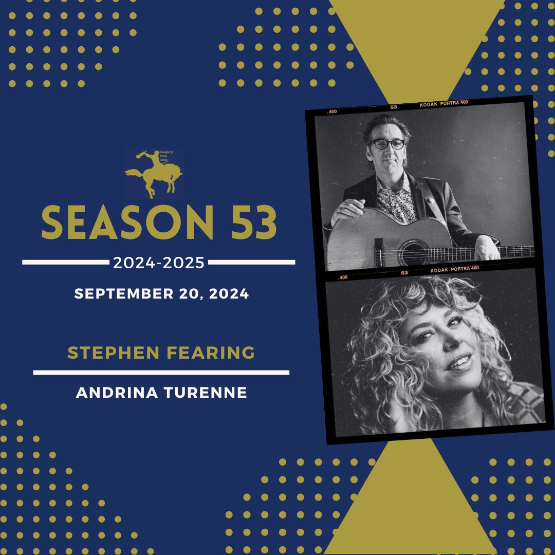 🎶 Experience an Unforgettable Evening of Music: Stephen Fearing &amp; Andrina Turenne! 🎶
📅 Date: September 20
Time: 7:30pm
Location: Calgary Folk Club
🌐 Watch Live or Online: Get your tickets here calgaryfolkclub.com
#StephenFearing #AndrinaTurenne #LiveMusic #Calgaryfolkclub