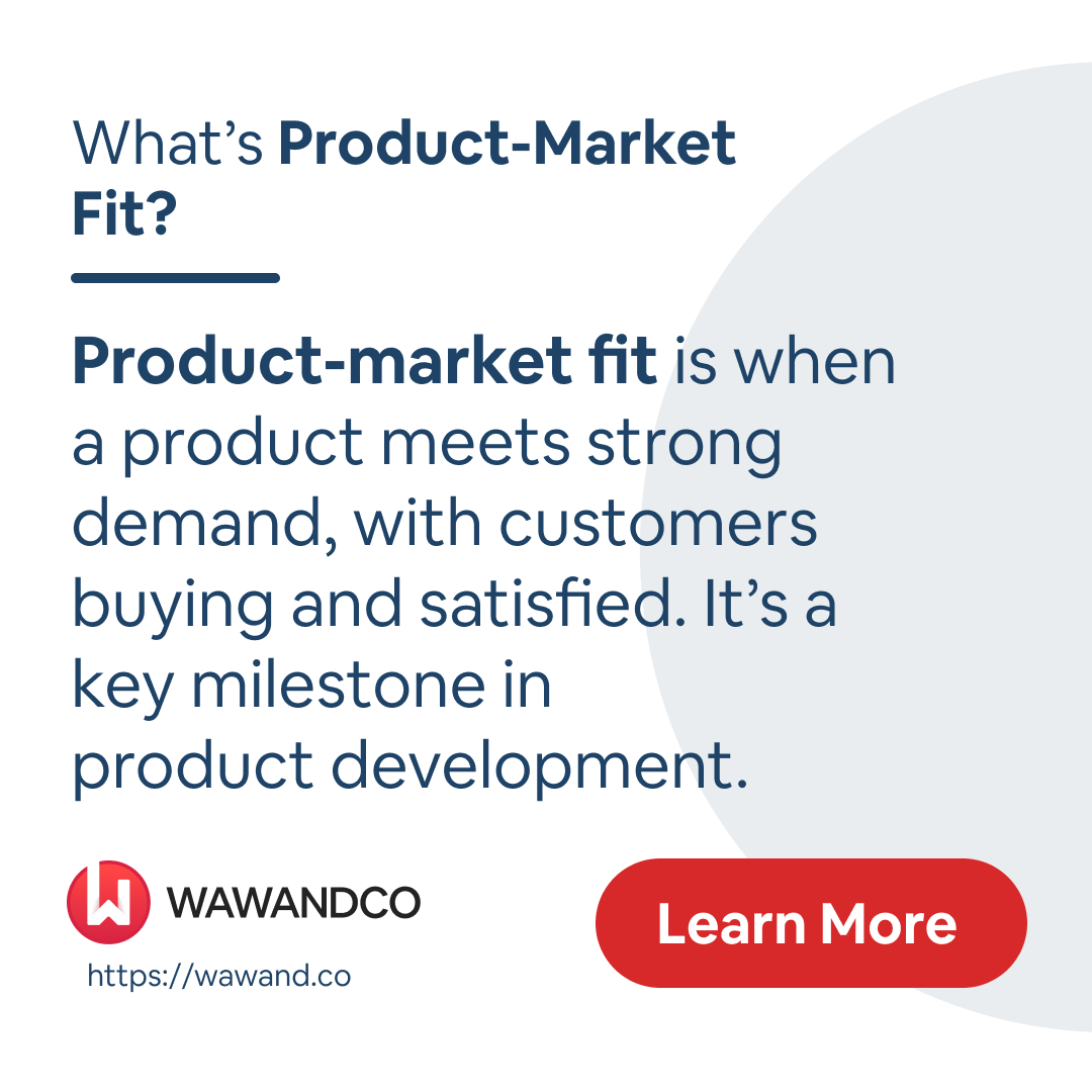 wawandco's tweet photo. What’s Product-Market Fit? 🤔
It’s when your product meets strong demand, and customers are buying and happy. A crucial milestone in product development! 🚀

Dive into the details in our glossary: https://t.co/WfjtSzLomD

#Wawandco #ProductDevelopment #StartupTips https://t.co/1jskAyELBH