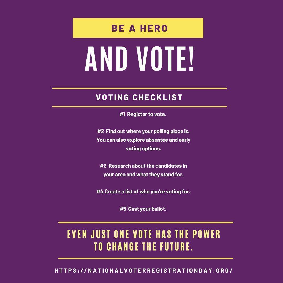 Today is #NationalVoterRegistrationDay! Voting is your super power, and we want to make sure everyone has the information they need to use it. Visit vote.gov for resources and helpful information on preparing to vote. #vote #2024election #yourvotematters