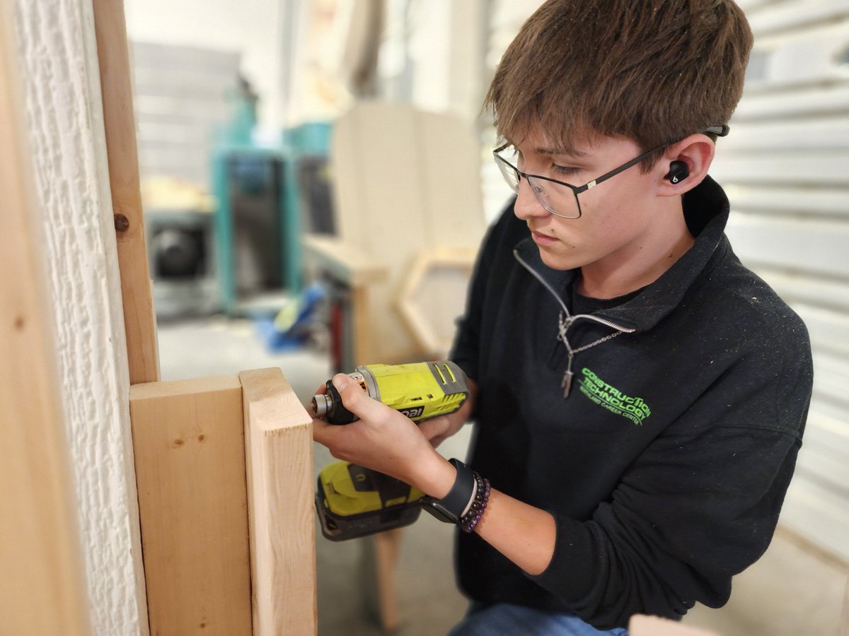 Construction Technology students are hard at work putting the finishing touches on a Brooder house while honing their framing skills!#NCCRocks
