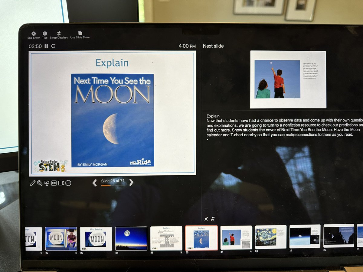 LeighAnsberry's tweet image. We’re talking about the Moon and the Science and Engineering Practices with Chaminade University pre-service teachers today. Go out and look at the Supermoon and the partial lunar eclipse tonight! And check out “A Moon of My Own” and “Next Time You See the Moon.” #KidLit #STEM