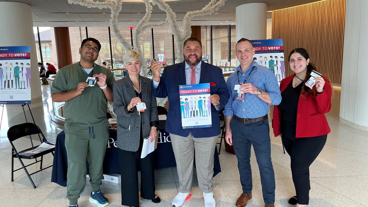 Kevin B. Mahoney (@kevinbmahoney) on Twitter photo Today on #NationalVoterRegistrationDay, take time to register to vote and make a plan to cast your ballot. <a href="/PennMedicine/">Penn Medicine</a> staff encouraged civic engagement among employees and patients through an event organized by Penn Medicine Votes, a health system-wide, nonpartisan effort. Today on #NationalVoterRegistrationDay, take time to register to vote and make a plan to cast your ballot. <a href="/PennMedicine/">Penn Medicine</a> staff encouraged civic engagement among employees and patients through an event organized by Penn Medicine Votes, a health system-wide, nonpartisan effort.
