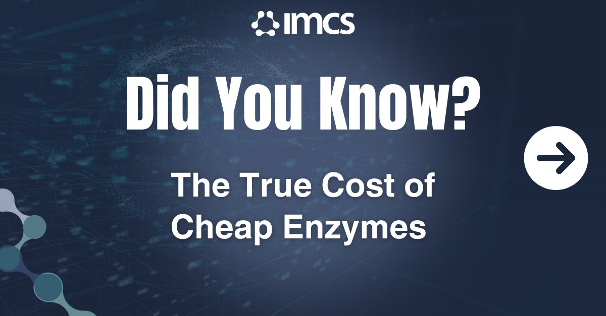 IMCS_biotech's tweet image. Low-cost enzymes might seem like a bargain, but #DidYouKnow they could be more costly in the long run? 💰😭

Click here to learn about our  FREE β-glucuronidase validation services when you switch to #IMCSzymeRT👉bit.ly/4e9KqMi