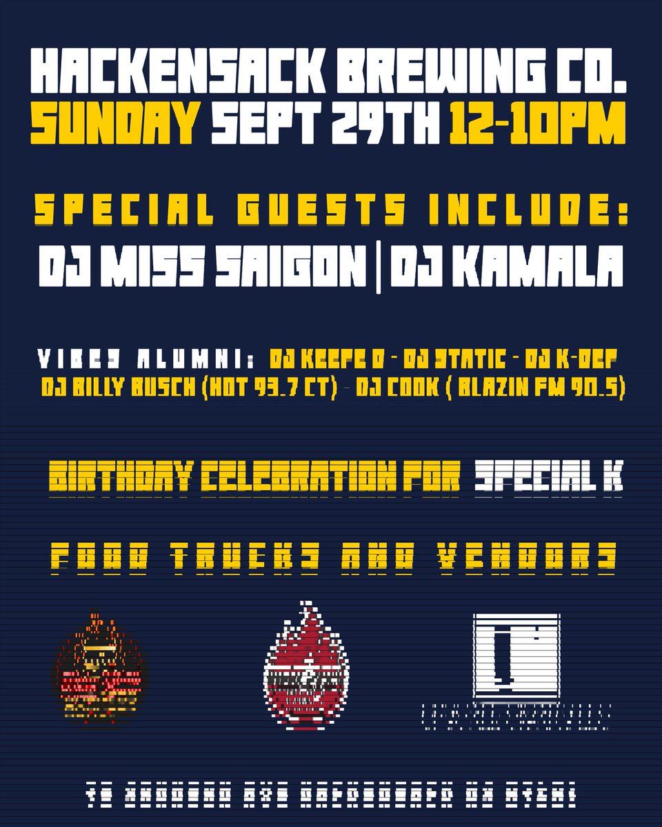 Vibes in the Garden (@vibesnthegarden) on Twitter photo Vibes in the Garden presented by eBay curated by Awesome 2 returns Sept 29th 12-10PM last time this season! Celebrating Special Ks Bday <a href="/HackensackBrew1/">Hackensack Brewing</a> Special Guest DJ Miss Saigon DJ Kamala DJ Billy Busch Hot 93.7 The Vibes Alum DJ Keefe D DJ Static DJ K-Def DJ Cook etc. Vibes in the Garden presented by eBay curated by Awesome 2 returns Sept 29th 12-10PM last time this season! Celebrating Special Ks Bday <a href="/HackensackBrew1/">Hackensack Brewing</a> Special Guest DJ Miss Saigon DJ Kamala DJ Billy Busch Hot 93.7 The Vibes Alum DJ Keefe D DJ Static DJ K-Def DJ Cook etc.