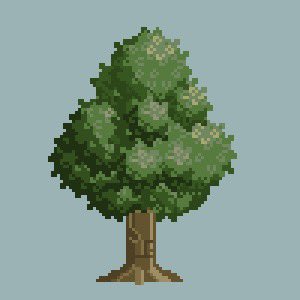 byteoleg's tweet image. Learning pixel art from scratch. Day 7. Tree