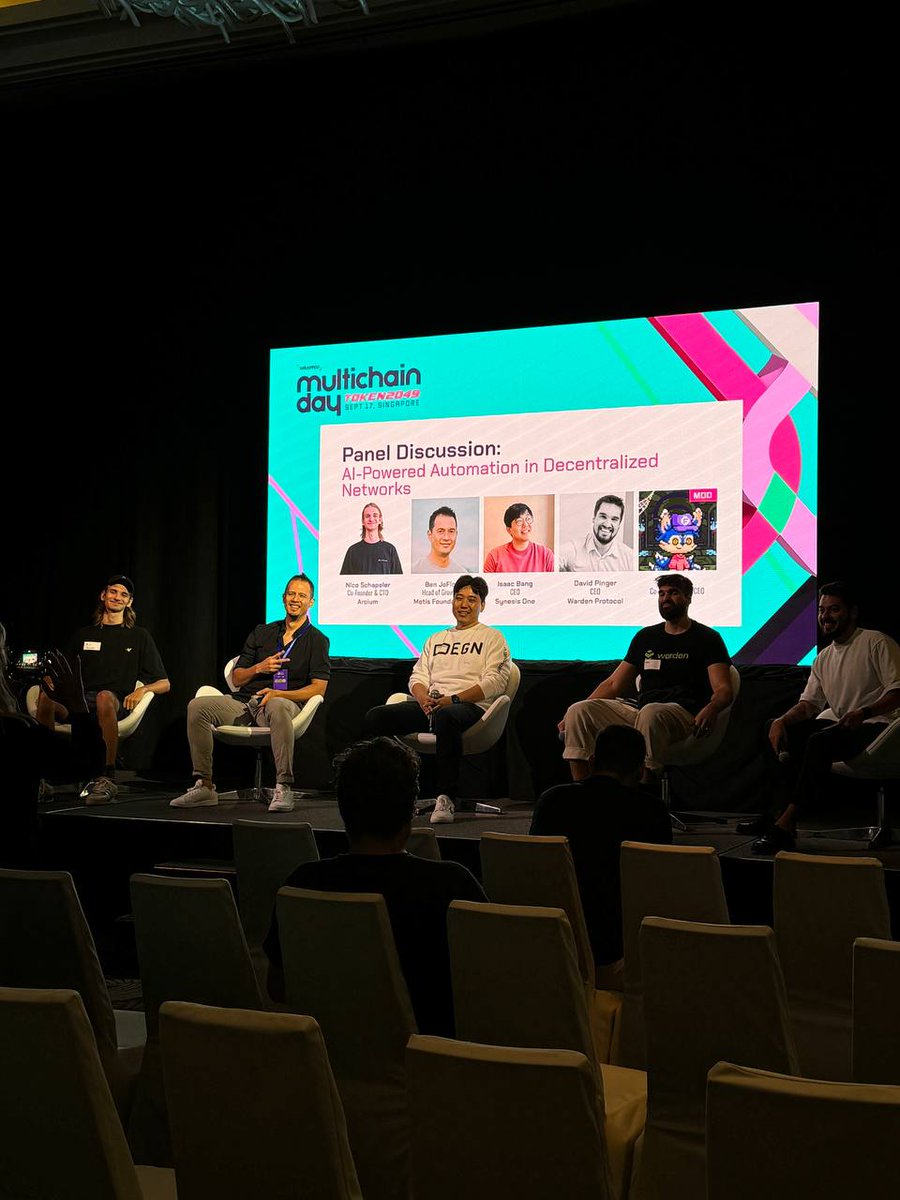 theras_labs's tweet photo. @Polkadot @VitalikButerin @EliBenSasson @StaniKulechov @aave @LensProtocol @sandeepnailwal @0xPolygon @zksync @KakarotZkEvm Multichain Day #TOKEN2049 took place today & explored cross-chain expansion & interoperability, with keynotes, panels, co-working, & networking.
โ
Presenting Partners were @MezoNetwork, @PythNetwork, and also @wormhole which we've integrated into our own ๐ #STAR_EX ๐ project! https://t.co/b844qq2nt3