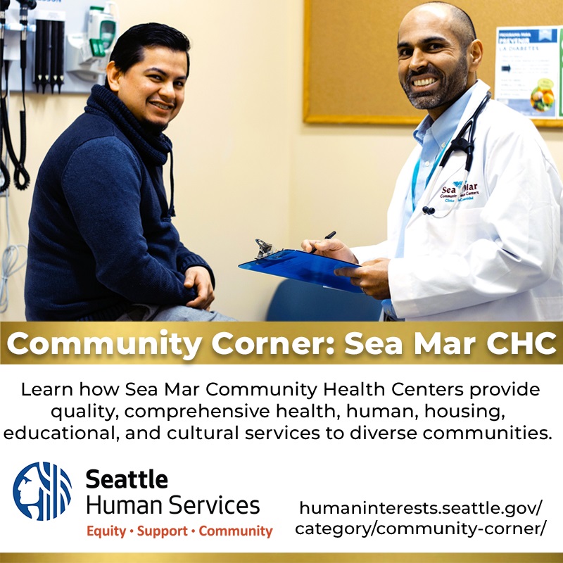 Seattle Human Services (@seattlehsd) on Twitter photo Community Corner highlights the work of our community partners in their own words. Our goal is to gather stories and photos that illustrate their amazing work on behalf of the people of Seattle. This month we're spotlighting <a href="/SeaMarCHC/">Sea Mar CHC</a> !
Learn more: humaninterests.seattle.gov/2024/08/30/com⦠Community Corner highlights the work of our community partners in their own words. Our goal is to gather stories and photos that illustrate their amazing work on behalf of the people of Seattle. This month we're spotlighting <a href="/SeaMarCHC/">Sea Mar CHC</a> !
Learn more: humaninterests.seattle.gov/2024/08/30/comā¦