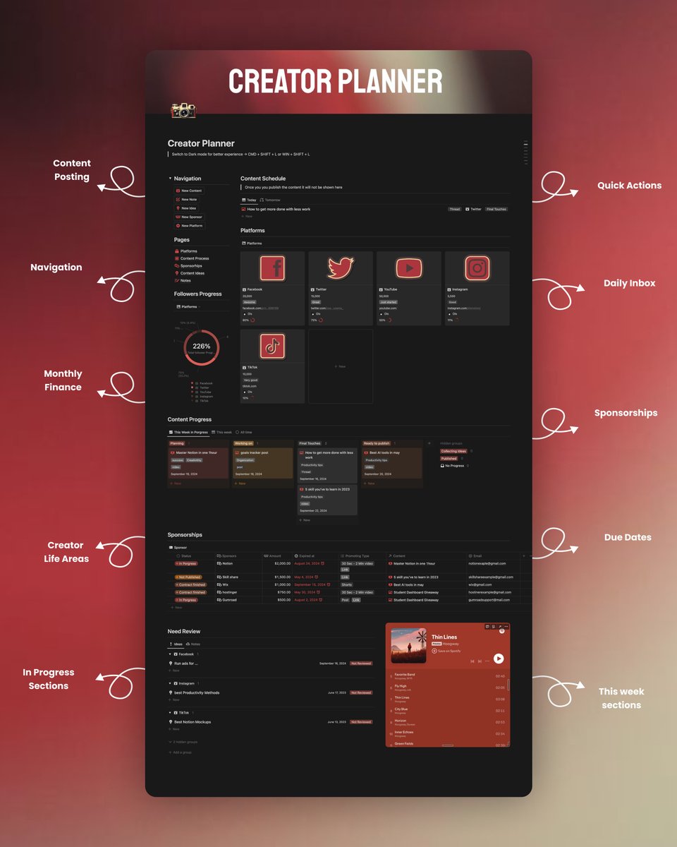 STOP 🛑

If you're a content creator, I know that you struggle to organize your content, manage your social media, ideas, and more

Don't worry anymore, I created the Best Creator Planner to help you win this game

To get it:

1. Like &amp; RT
2. Comment "CREATOR"
Must follow me