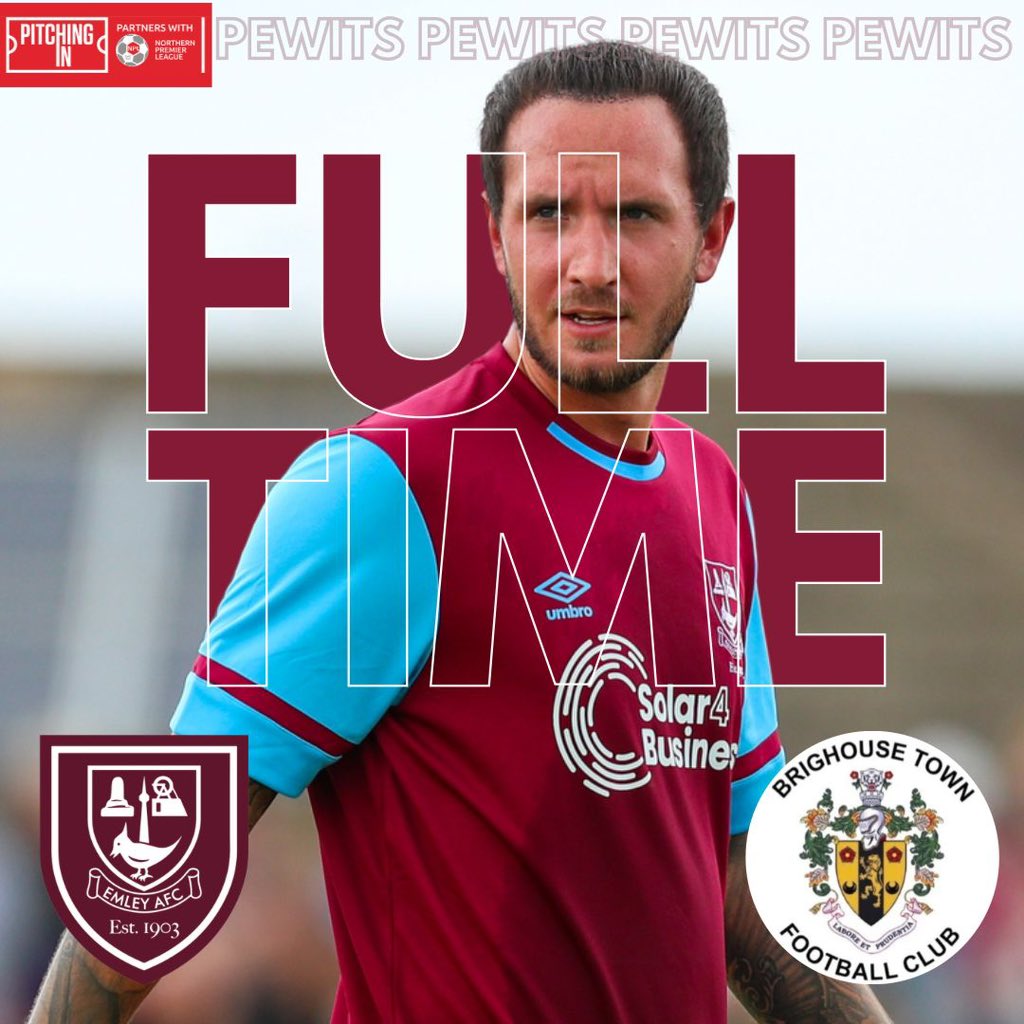 ⏱️ FT

The Pewits earn another three points after a fantastic second half showing. 

Amir Berchil and Jack Cowgill find the target and help the Pewits extend their unbeaten start to the league season! 

EML 2-1 BRI