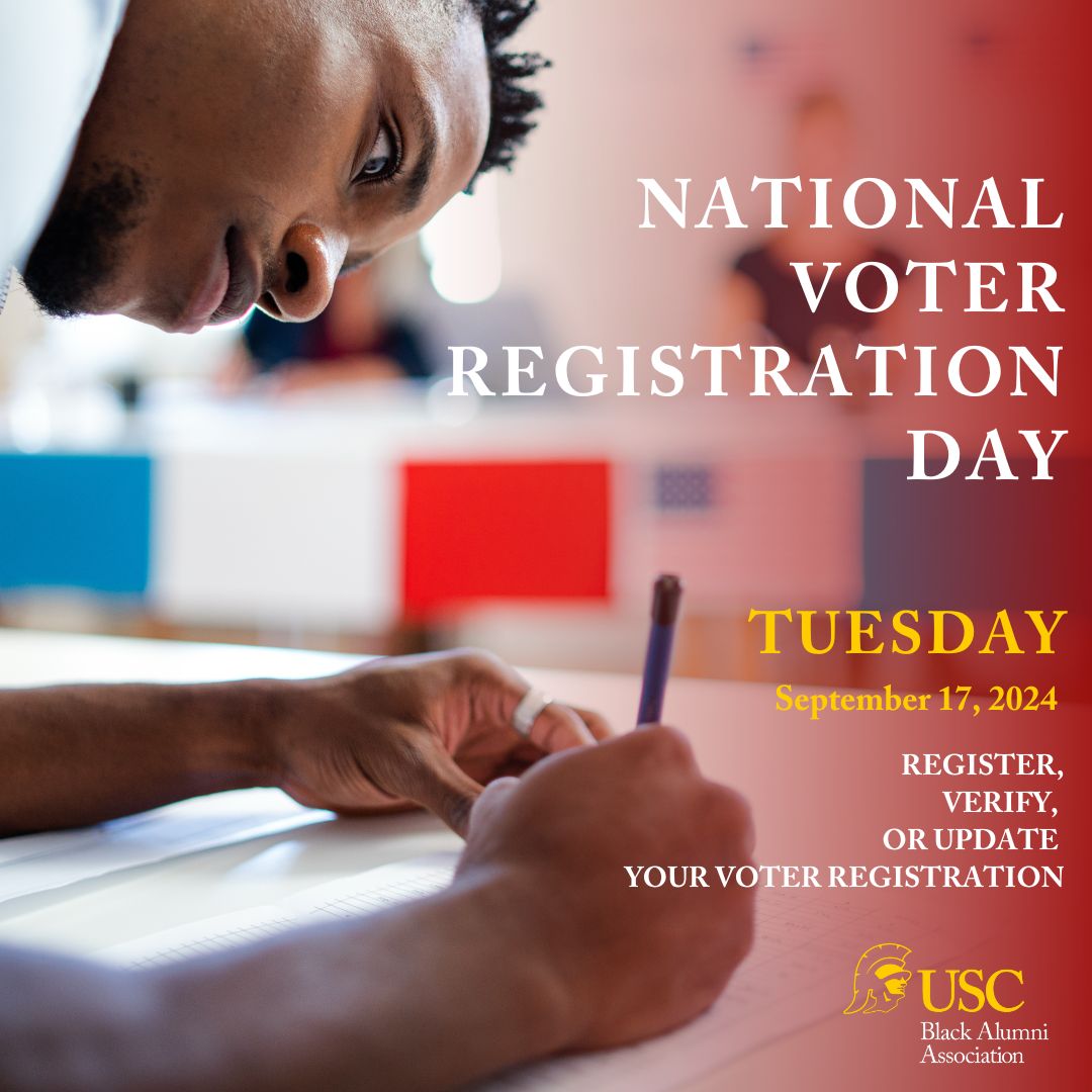Your voice matters, and your vote is your power! Register, verify, or update your voter registration 🖤❤️💛 #NationalVoterRegistrationDay #YourVoteMatters #PowerOfTheVote