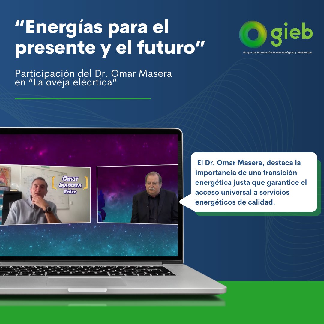 💡🔋 El Dr. Omar Masera nos habla de las alternativas energéticas para un planeta más sostenible en La Oveja Eléctrica. Si te lo perdiste, ¡puedes verlo en YouTube ahora!  

👉🏻youtube.com/watch?v=kBhulY…

#gieb #ovejaelectrica #canal22 #energia