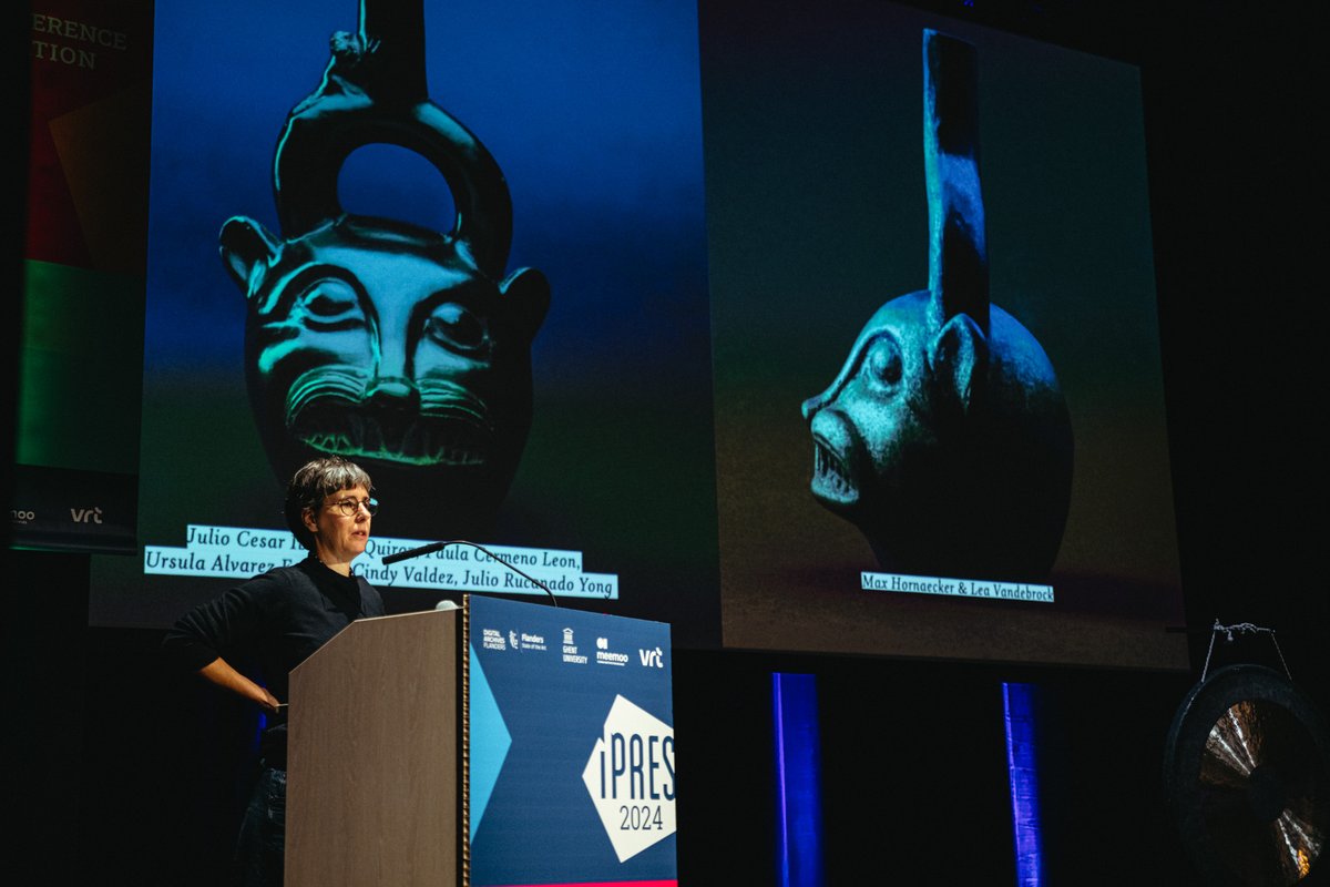 Claire Warnier’s keynote on the 'Atlas of Lost Finds' showcased how 3D scans are used to re-materialise artifacts lost in the Museu Nacional fire in Rio de Janeiro. How can we use digitised data in a meaningful way, bringing an object's stories back to life? #iPRES2024 #digipres
