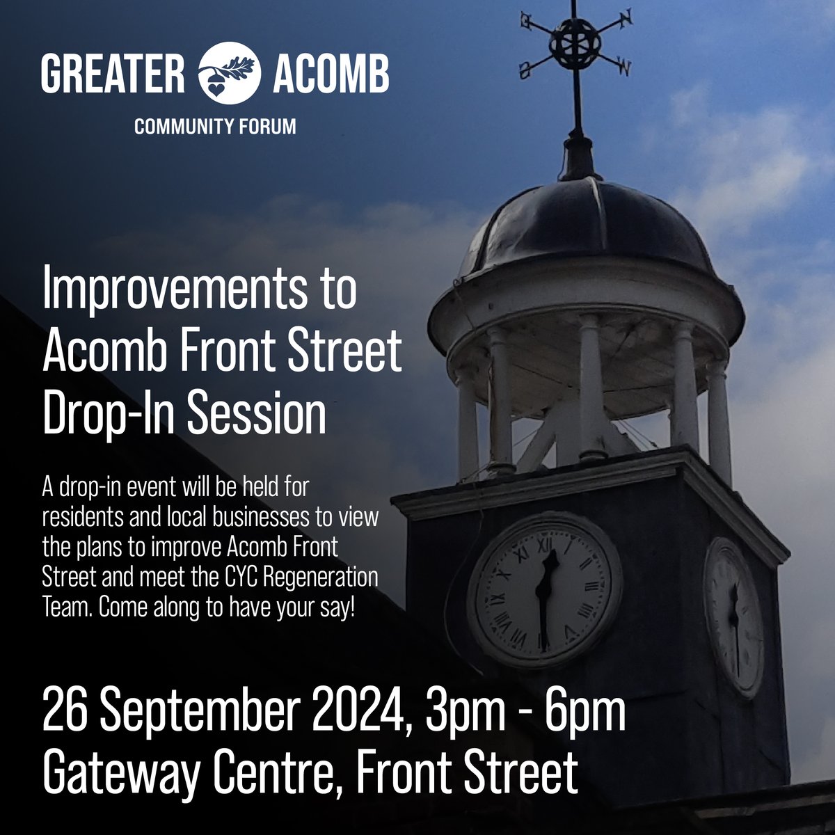 Come along and have your say!
#acomb #acombfrontstreet
