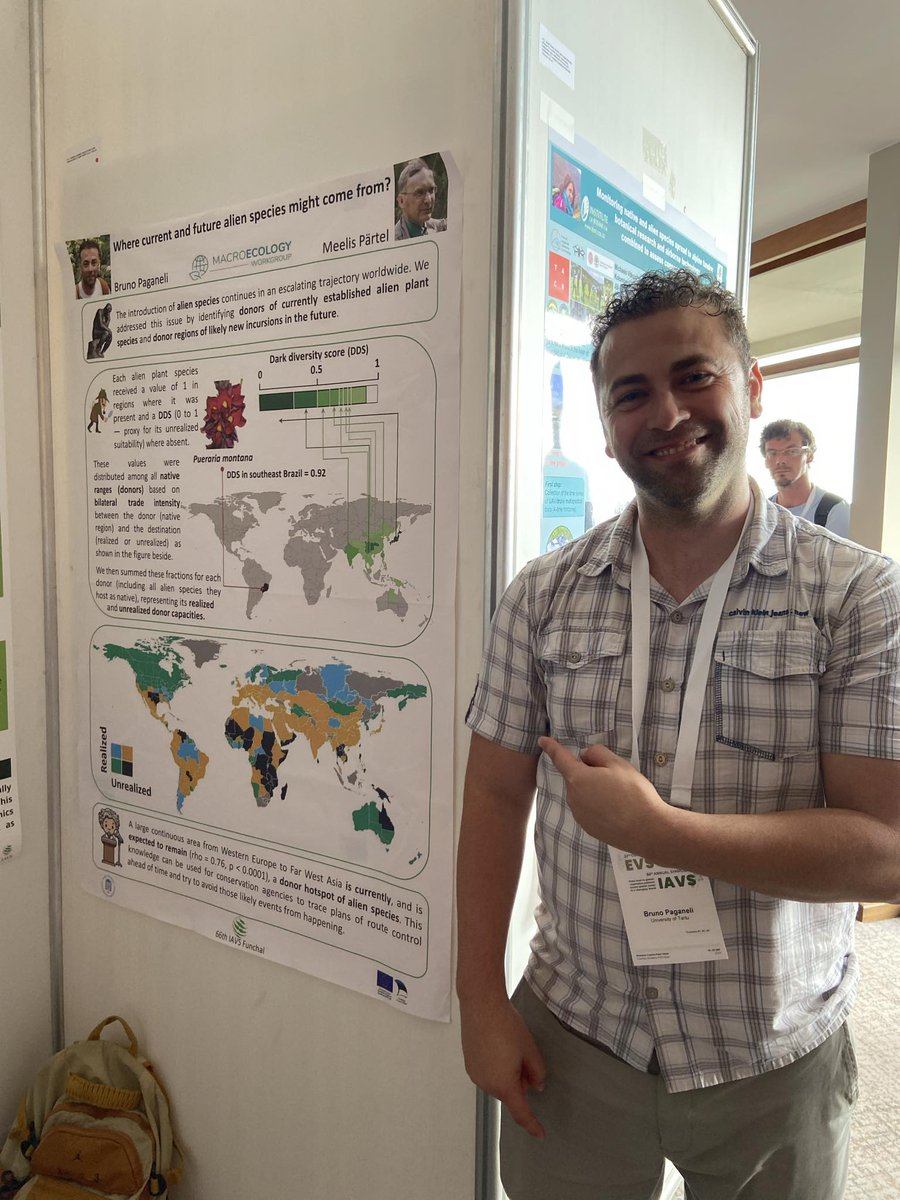 Macroecology UT (@macroecologyut) on Twitter photo On the second day of #IAVS2024 our workgroup covered the #darkdiversity topic in a #DarkDivNet special session - with talks from Meelis Pärtel, <a href="/riintamme/">Riin Tamme</a>, <a href="/Juni_Fujinuma/">Juni Fujinuma</a> & <a href="/C_PCarmona/">Carlos Perez Carmona</a>, and in a poster about alien plants by Bruno Paganeli. On the second day of #IAVS2024 our workgroup covered the #darkdiversity topic in a #DarkDivNet special session - with talks from Meelis Pärtel, <a href="/riintamme/">Riin Tamme</a>, <a href="/Juni_Fujinuma/">Juni Fujinuma</a> & <a href="/C_PCarmona/">Carlos Perez Carmona</a>, and in a poster about alien plants by Bruno Paganeli.
