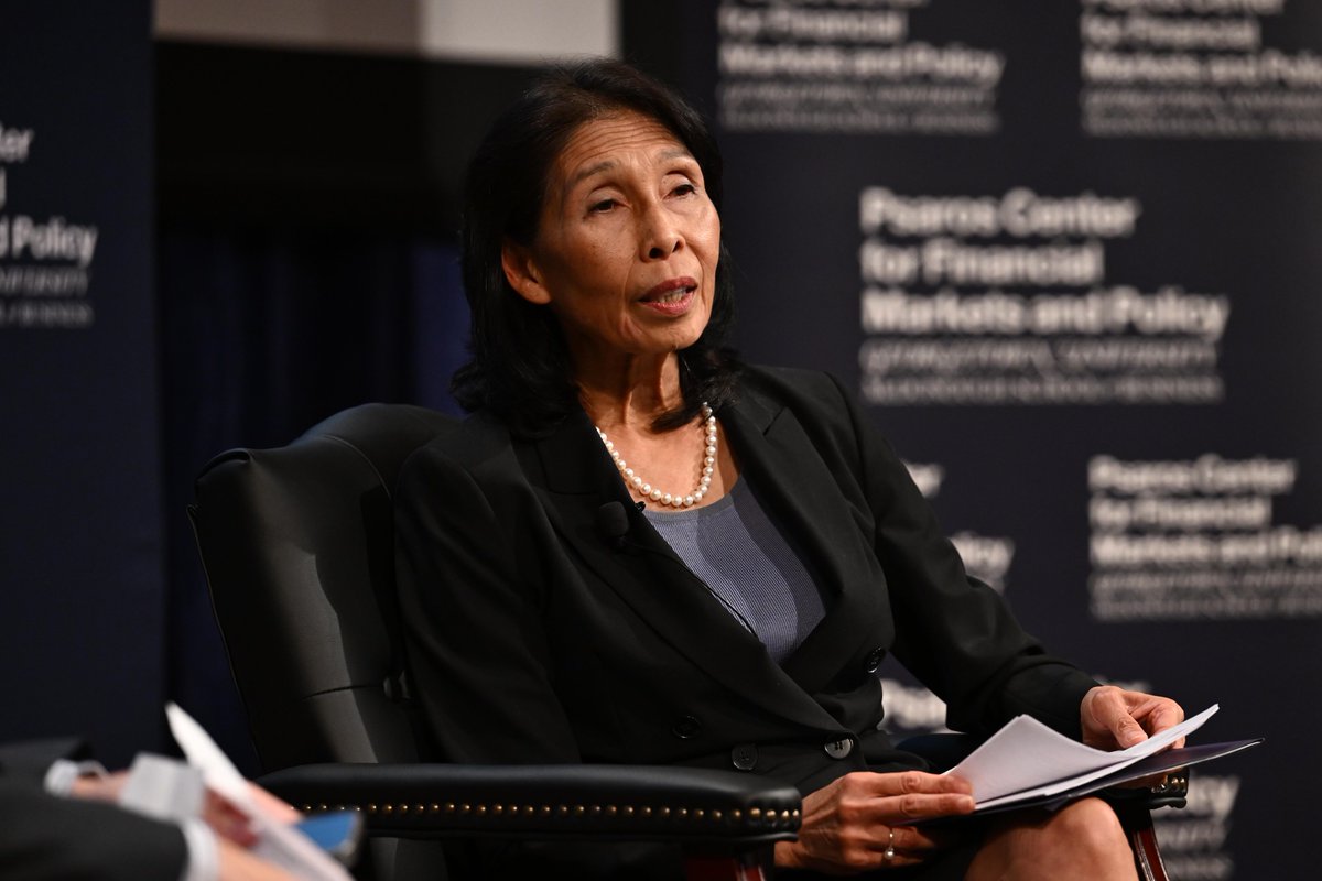 GU Psaros Center for Financial Markets and Policy (@gufinpolicy) on Twitter photo Nellie Liang, Under Secretary for Domestic Finance, <a href="/USTreasury/">Treasury Department</a>, joined #FMQ to speak on the current state of the Treasury market and the Treasury’s efforts to strengthen market resilience by increasing data availability, enhancing trading venue transparency, and more in a Nellie Liang, Under Secretary for Domestic Finance, <a href="/USTreasury/">Treasury Department</a>, joined #FMQ to speak on the current state of the Treasury market and the Treasury’s efforts to strengthen market resilience by increasing data availability, enhancing trading venue transparency, and more in a
