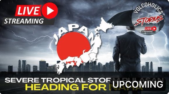 TS 15W-Pulasan is barreling towards Japan at 75 mph with 90 mph gusts…come watch another Volcoholics Live!  Click the notification bell for start time in your area.
#SevereWeather #Pulasan #japan #Tornado #volcoholics

youtube.com/live/-X1lQfXvk…