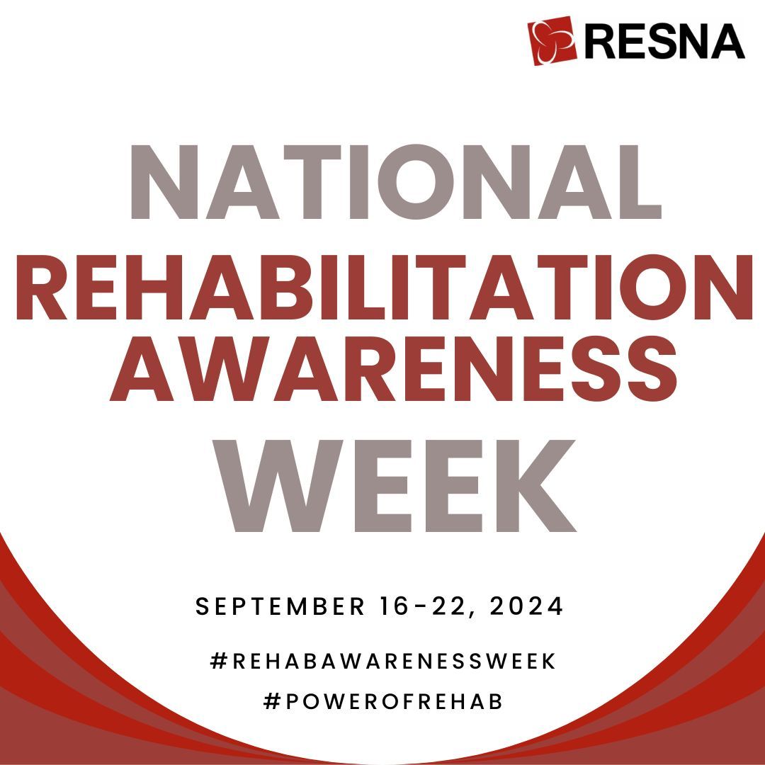 🌟 Celebrating National Rehabilitation Awareness Week! 🌟 Join us in celebrating the work of rehabilitation experts and the advancements in technology that are transforming lives every day! #RehabAwarenessWeek #PowerOfRehab #AT #RESNA