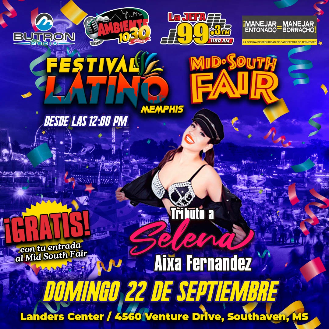 This Sunday Sept 22...#FestivalLatino in #midsouthfair #memphistn with <a href="/AIXAFER1/">Aixafer1</a>  #SelenaTribute to the style of #AixaFernandez and @los_obligados Band..
