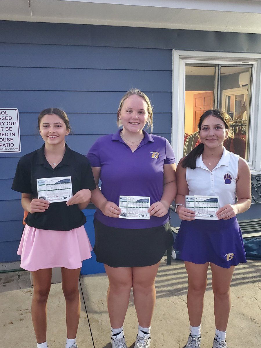 At Suburban tonight against Swanton and North Central 
Bryan got the win 196 vs Swanton 217
Claire Struble 46(PR)
Kenzi Blevins 47 (PR)
Eden Alyanakian 51 (PR)
Ana Mccoy 52(PR)
Very proud doesn't express how happy and proud I am of these ladies!