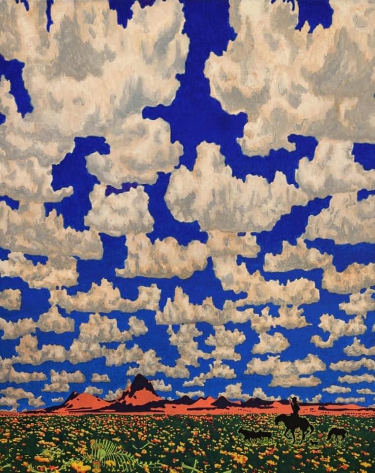 Aaron Morse (American, b. 1974)
Cloud World
Acrylic and oil canvas
48"x38"