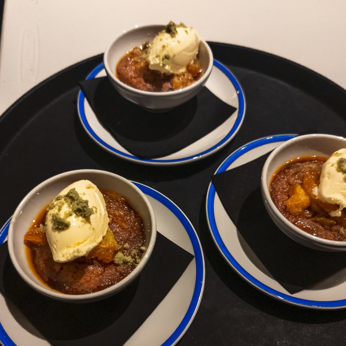 <a href="/adschef/">Adam Reid</a> And finally...

Lemon posset, celery granita for pre-dessert and a treacle tart with clotted cream ice cream, boozy orange and mint 🤩