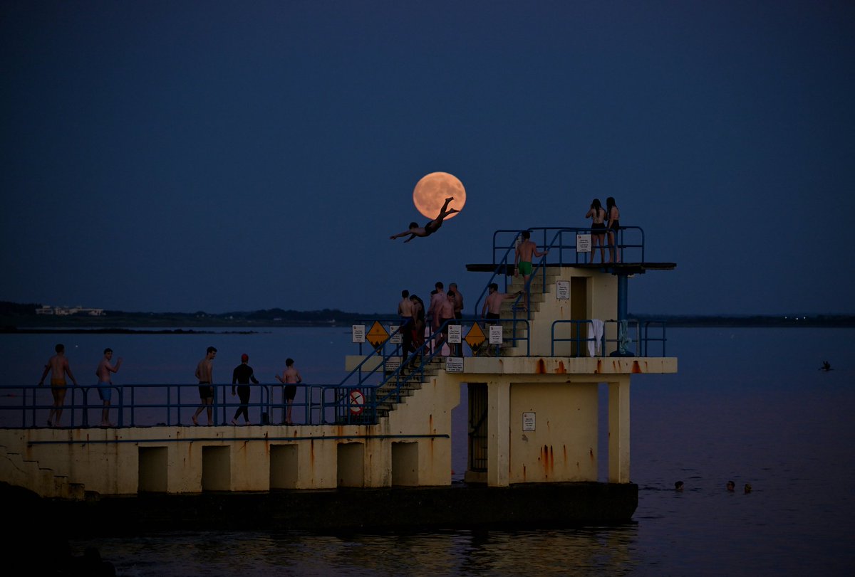 Playing with the super moon in Galway
