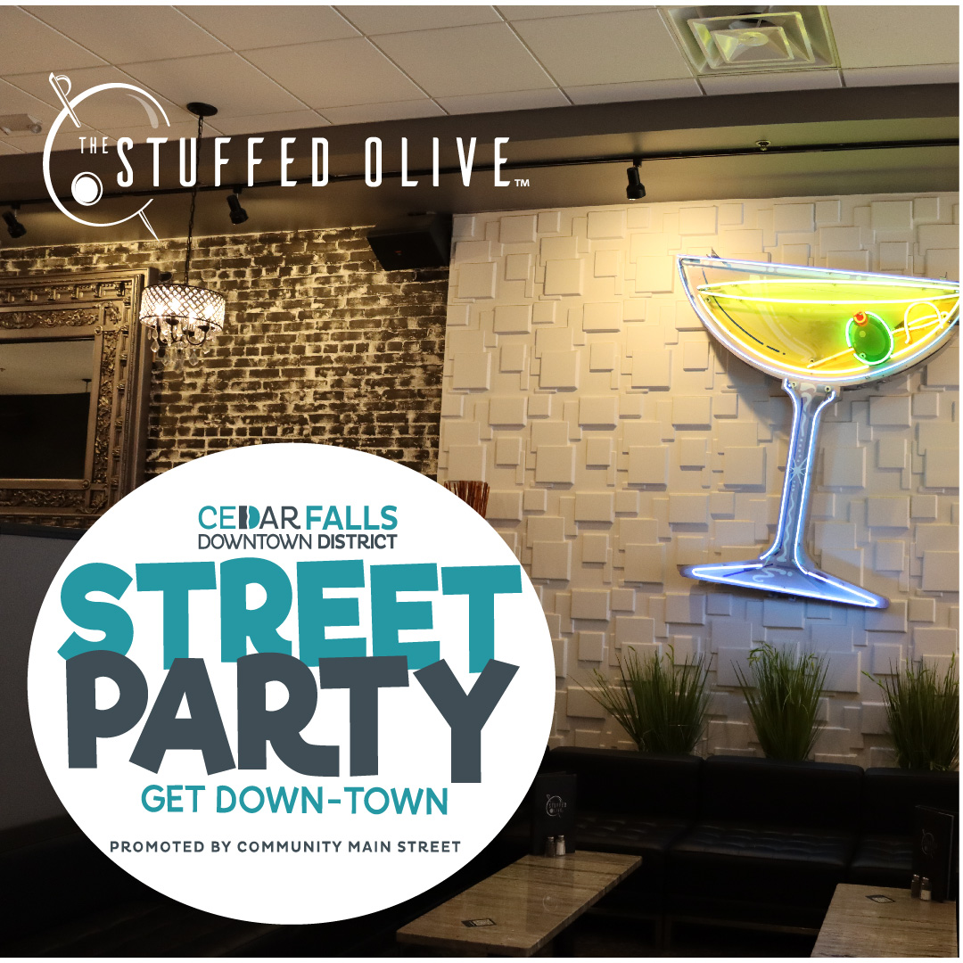 Indulge in luxury during the Street Party this Sat, Sept 21. ✨ Try our exquisite dishes &amp; pair them with our magnificent wine! 🍷🍴

#TheStuffedOliveCF #cedarfalls #cedarfallsiowa #downtowncedarfalls #mainstreetcedarfalls #iowa #streetparty