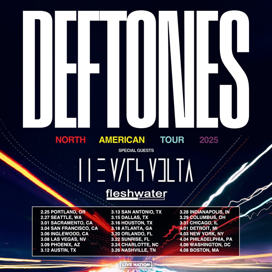 PigsAndPlans's tweet image. Deftones just announced a 24-stop, North American tour for 2025.