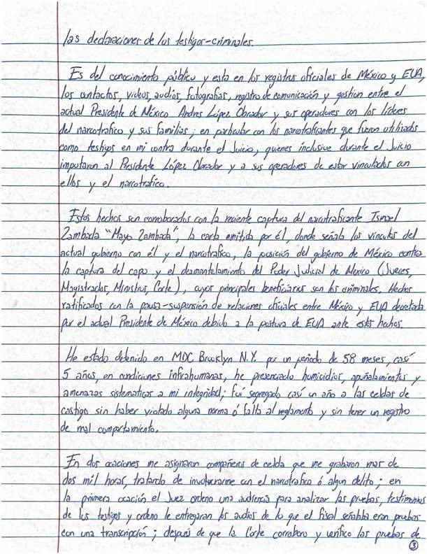 jenarovillamil's tweet photo. La cínica carta de Genaro García Luna, ex secretario de Seguridad Pública con Felipe Calderón. Curioso que “coincida” con Ernesto Zedillo y hasta con Anabel Hernández https://t.co/LccGzfHRlE