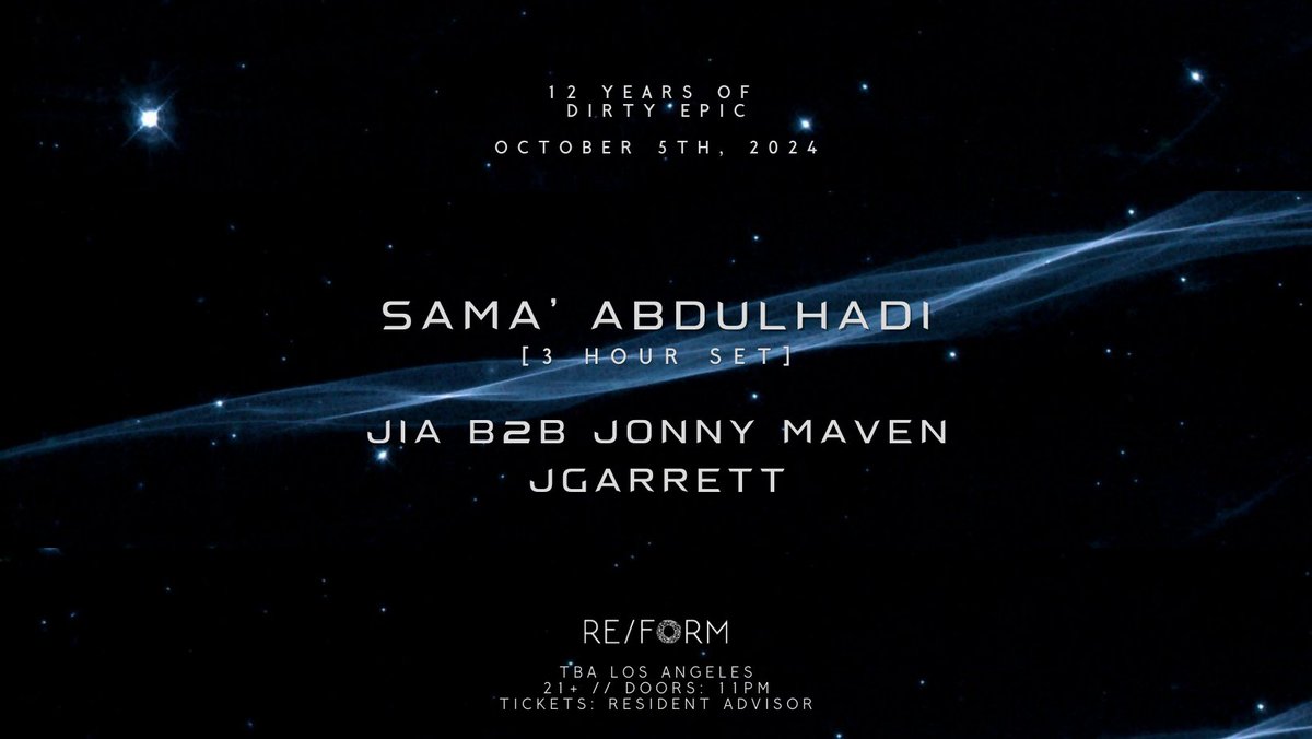 How will you RE/FORM at these upcoming events? 

Sept 20th - Bad Boombox, Mischluft, Johannes Schuster, &amp; yNOTi
Sept 21st - Chris Liebing, Trovarsi, Dean Paul
Oct 5th - Sama' Abdulhadi, JIA b2b Jonny Maven, &amp; JGarrett
Oct 6th - Rinzen &amp; Emil Toledo (Catalina Cruise Ship)