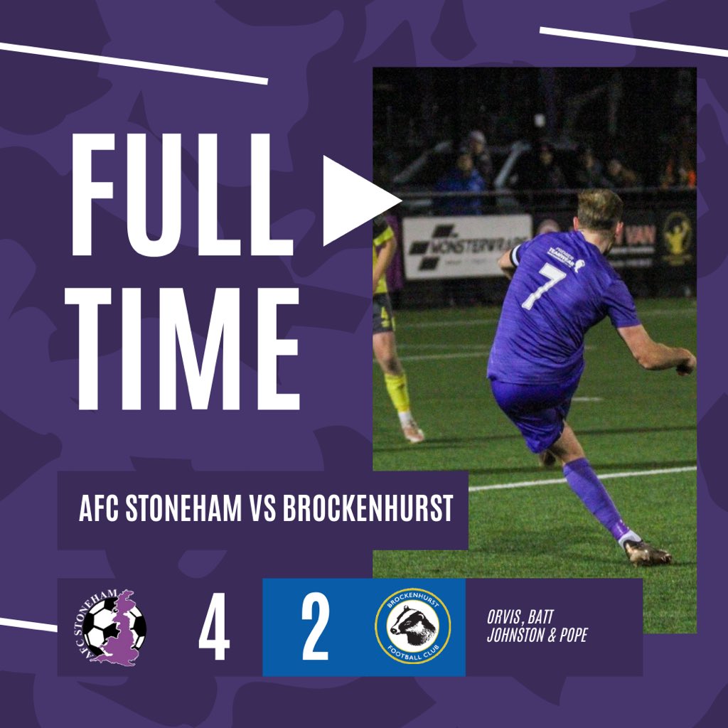 Full Time | 

An entertaining game finishes in victory for The Purps. 

2 goals in each half for us was enough to down The Badgers but they made us work very hard for all 3 points. 

We now move onto FA Vase action on Saturday vs Christchurch FC 

#UpThePurps 💜⚽️