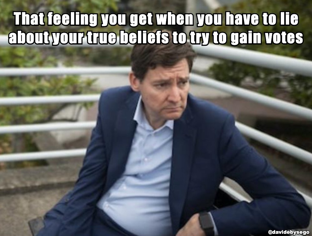DavidEbysEgo's tweet image. That feeling you get when you have to lie about your true beliefs to try to gain votes.

#NEVERWRONG #davidebysego #davideby #bcndp #BritishColumbia #ProvinceofBC #GovernmentofBC #StrongerBC #HomesForPeople #bcndp #bcpoli #vanpoli #justintrudeau #unlimitedpower