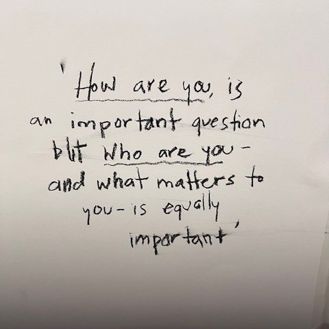 EOLessentials's tweet photo. 'How are you is an important question, but who are you -and what matters to you-is equally important'.
Staff visited @SouthernAdlLHN exhibition by Daniel Connell who worked with patients receiving #PalliativeCare to help bring them dignity &amp; extend the conversation about #dying https://t.co/aya9DtMOrM