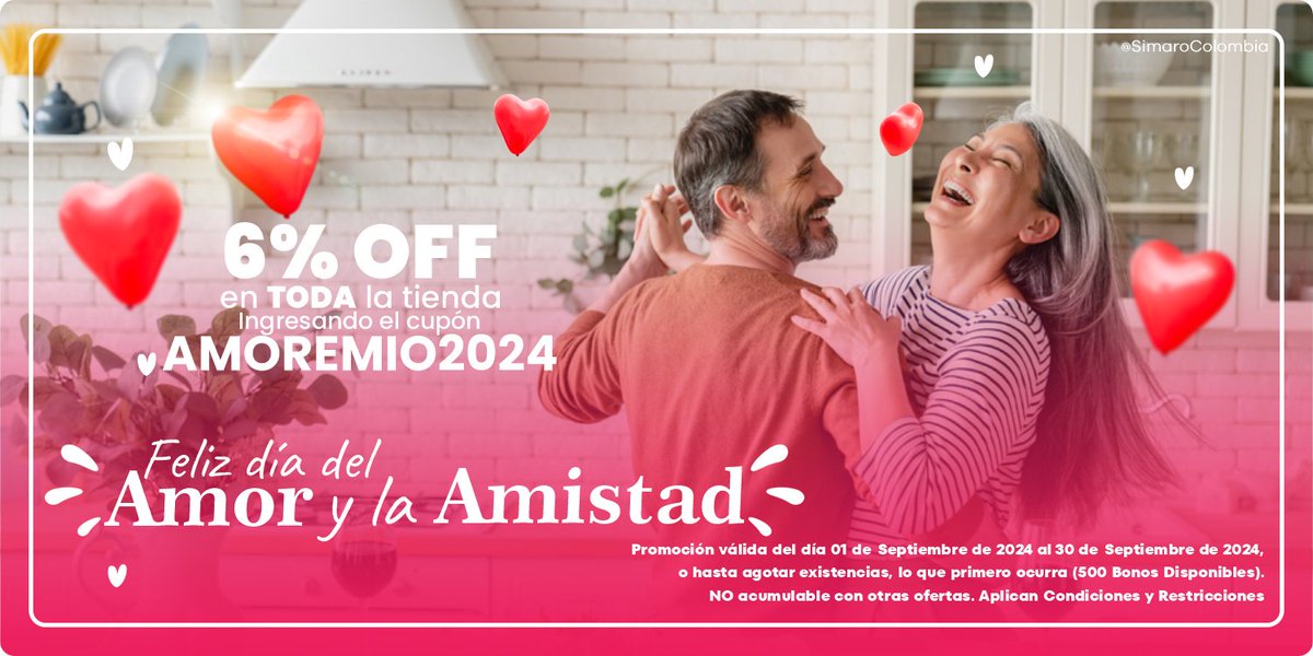 SimaroColombia's tweet photo. Continuamos con el Mes cargado de Amor, Amistad y Descuentos. TODO con el 6% de #DESCUENTO en TODA nuestra tienda 💕🍫🫶 https://t.co/RK7r2rdfpc #SimaroColombia #Love #Amor #Amistad #Friendship #CasilleroSimaro #MiCasilleroSimaro #LoveIsInTheAir #LoEncontramosPorTi #FelizMartes https://t.co/1VOJ9eEdn4
