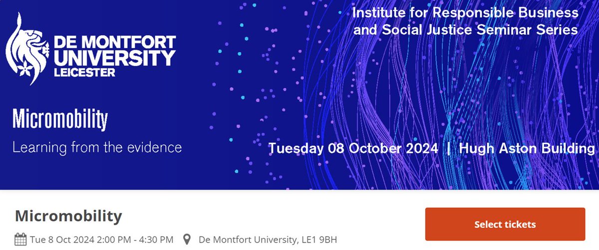 Join the Micromobility conversation at De Montfort Uni - FREE event - Arrive on foot, cycle, ebike, scooter !? <a href="/SustainableDMU/">Sustainable DMU</a> <a href="/CHYMLeics/">ChooseHowYouMove</a> <a href="/ActiveLeicester/">Active Leicester</a> <a href="/TransportXtra/">Transport Intelligence</a> <a href="/janet_rideleics/">Janet Hudson</a> <a href="/DMUCycling/">De Montfort Cycling</a> <a href="/activetravelcaf/">Active Travel Cafe</a> <a href="/activetraveleng/">Active Travel England</a> <a href="/bricycle/">@bricycle</a> <a href="/SustransEMids/">Sustrans East Mids</a> <a href="/CyclingUK_EMids/">Cycling UK East Midlands</a>