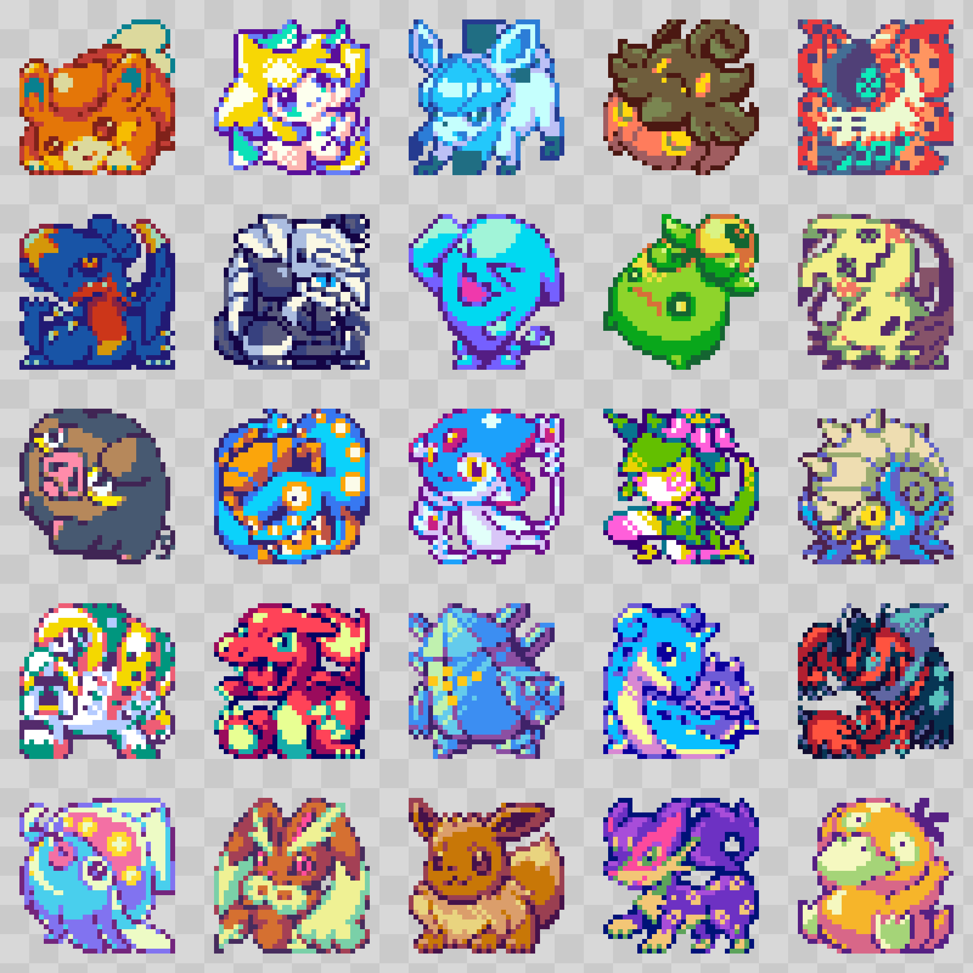 ポケモン　ドット絵　バスタオル 32×32ポケモンドット絵リクエスト 「ハクリュー」 リクエスト