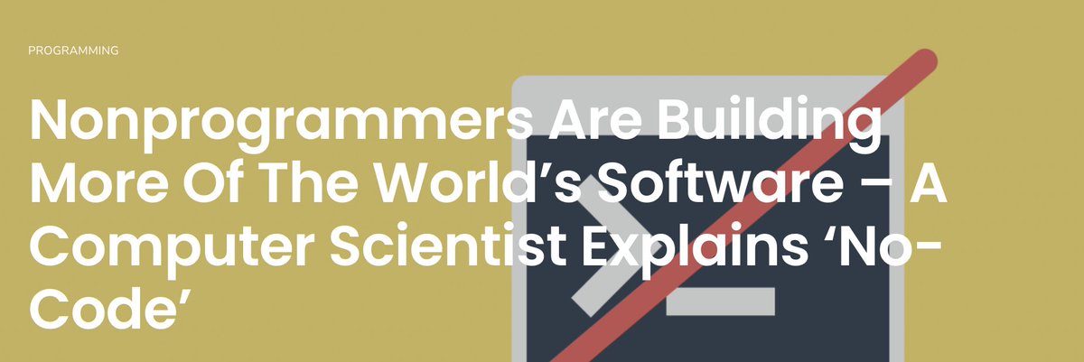 aster_cloud's tweet image. #Nonprogrammers Are Building More Of The World’s #Software – A Computer Scientist Explains ‘#NoCode’ 
#Programming #Programmers #Developers #Coding
aster.cloud/2022/11/21/non… via @aster_cloud