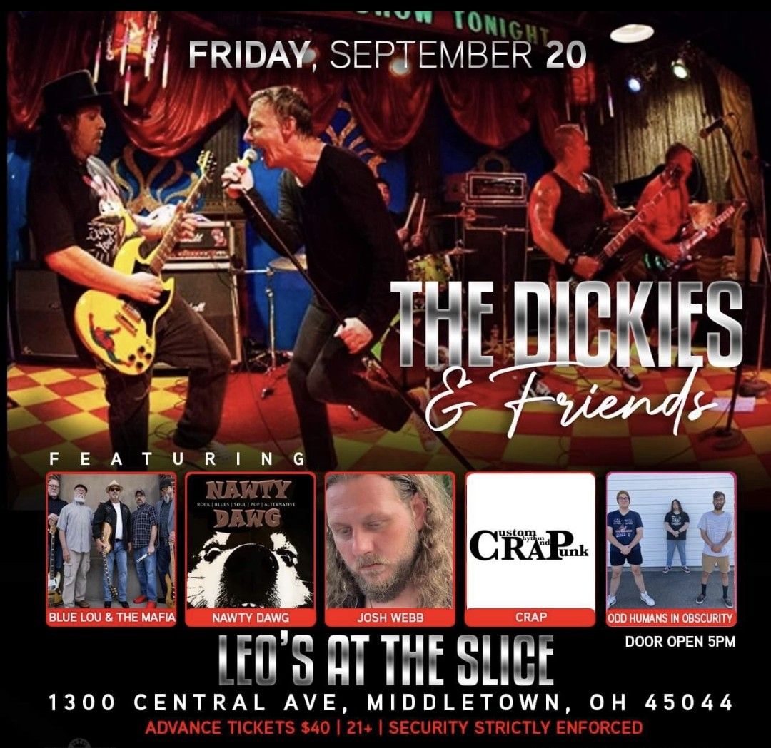 THIS FRIDAY SEPT. 20th! Pull up to 1300 Central Ave Middletown, Ohio for The Dickies! Doors at 5pm see you at the show! -- at Leo's At The Slice

facebook.com/events/s/920-t…