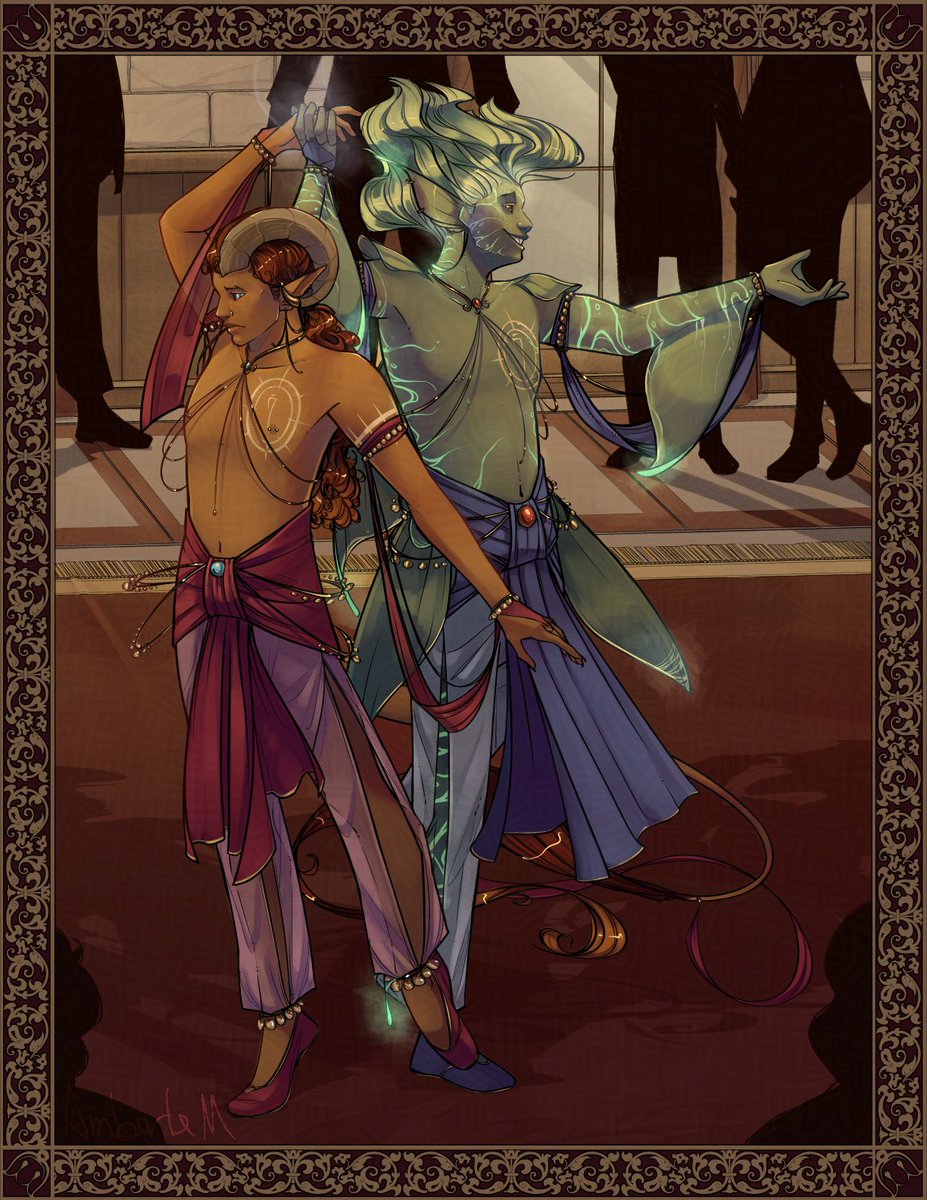 It is done! A little window in Sol's past as a dancer with his brother Emry.
#digitalart