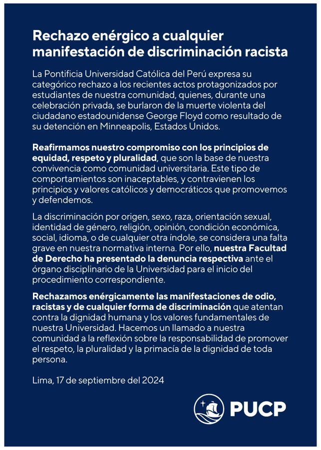 Oficina de Prensa Externa PUCP tweet media