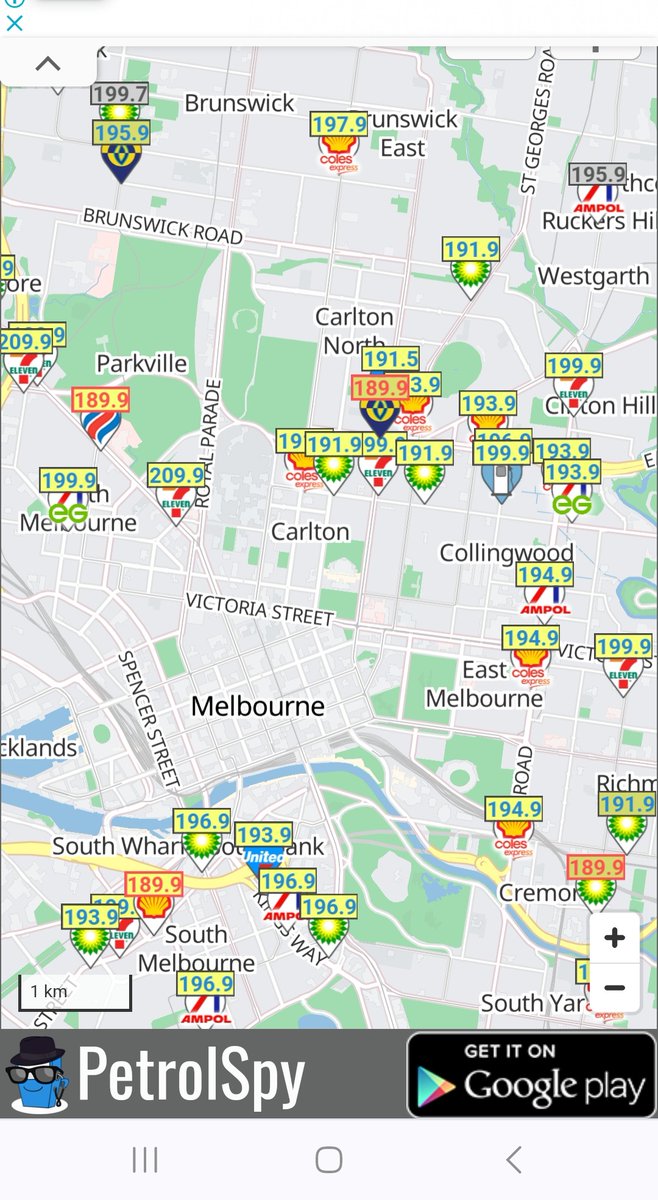 MartinVicPark's tweet photo. .@3AW693 Tell TJ it's the bottom on the petrol cycle and prices have already started to go up by 30-40 cents a litre. See current 91 unleaded prices via Petrol Spy website. #TalkingMelbourne π» https://t.co/IeXxtgIb0g