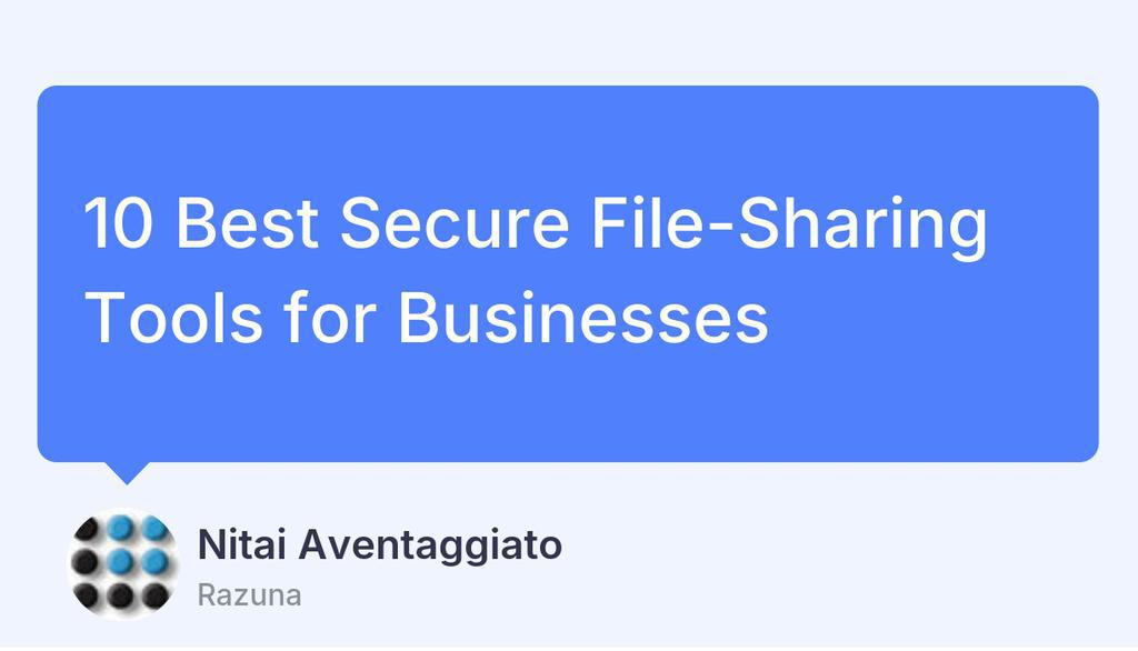 razunahq's tweet photo. Share files individually or with multiple users, and set expiration dates for the sharing links.

▸ https://t.co/ByzV4TJjmi

#FileSharingTools #HighlyDigitalAge #PermittedUserLeaves #BroadFileSupport #OnceOffFileSending #HighSpeedFileUploads #AvoidConflictingFile https://t.co/NUFcZ1d14s