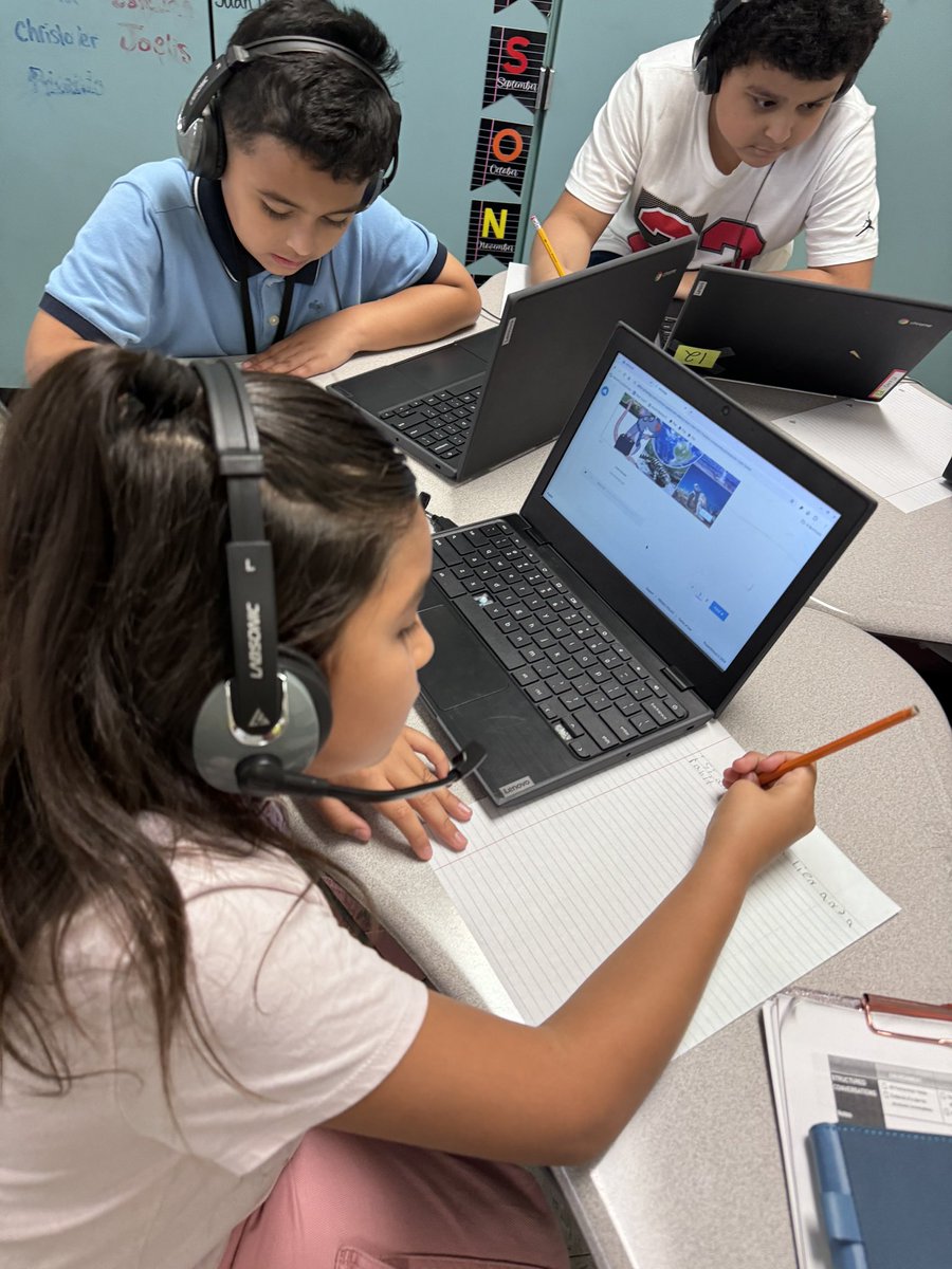 DanyaMartinez15's tweet photo. ✨Shout out to Mrs. Solis for the implementation of #SpeakEBs TELPAS speaking prompts! Students practiced writing ✍️ their responses before recording 🗣️ them! 
Way to grow! 
#AldineImpact 
@CarawayES_AISD @delgadong94 @SADubberke @kojessie @MsColeman07 @BSLewis91 @_JanetTaylor @GomezTempleton