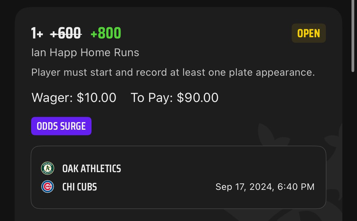 houselockup's tweet image. 🏠🔐MLB BETS🚨

Ian Happ Homer, +800 (boosted)
SGP

Didn’t share last night and hit, so of course these won’t. Tail at own risk!

#GamblingX
